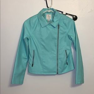 Blue biker jacket
